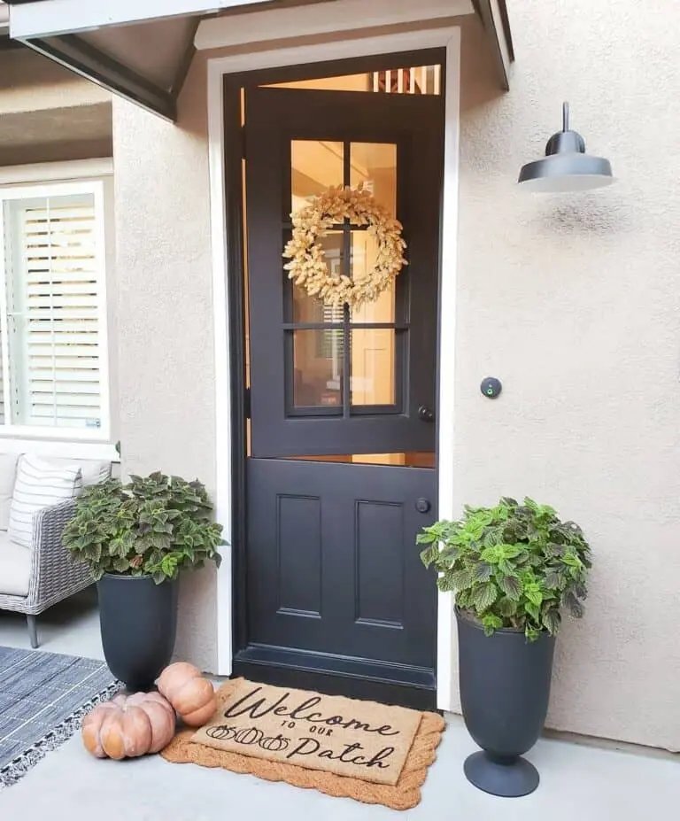 Brown Fall Wreath Display