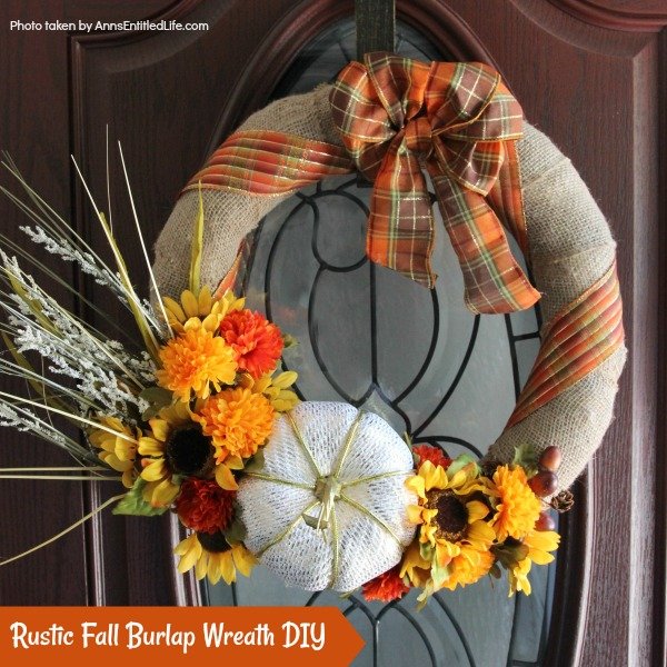 Burlap Wreath with Tartan
