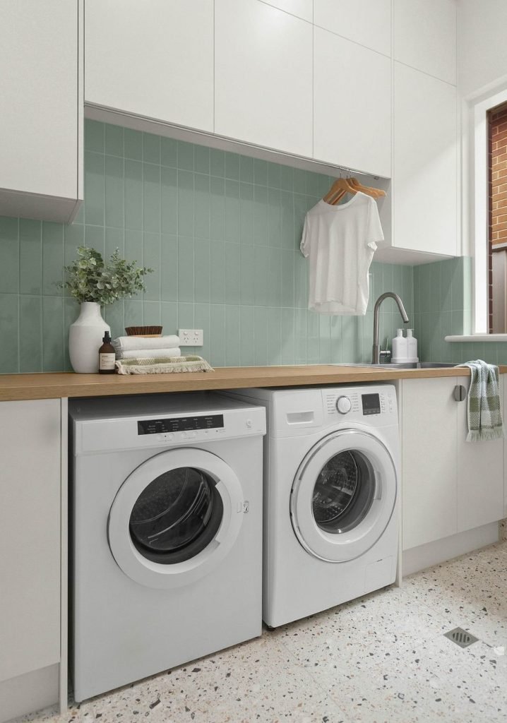 Calm Mint Green Laundry Space
