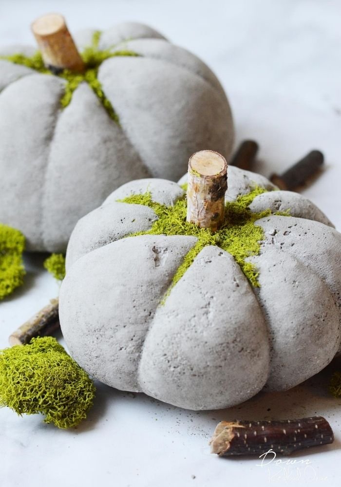 Cement Halloween Pumpkins
