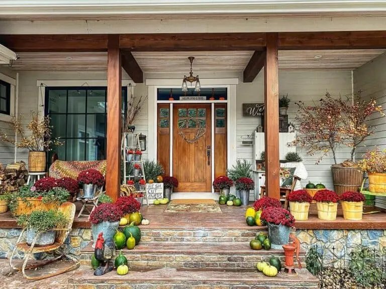 Classic Porch with Flowers
