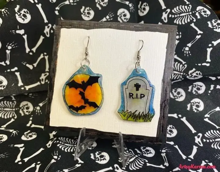 Clear Shrink Plastic Earrings