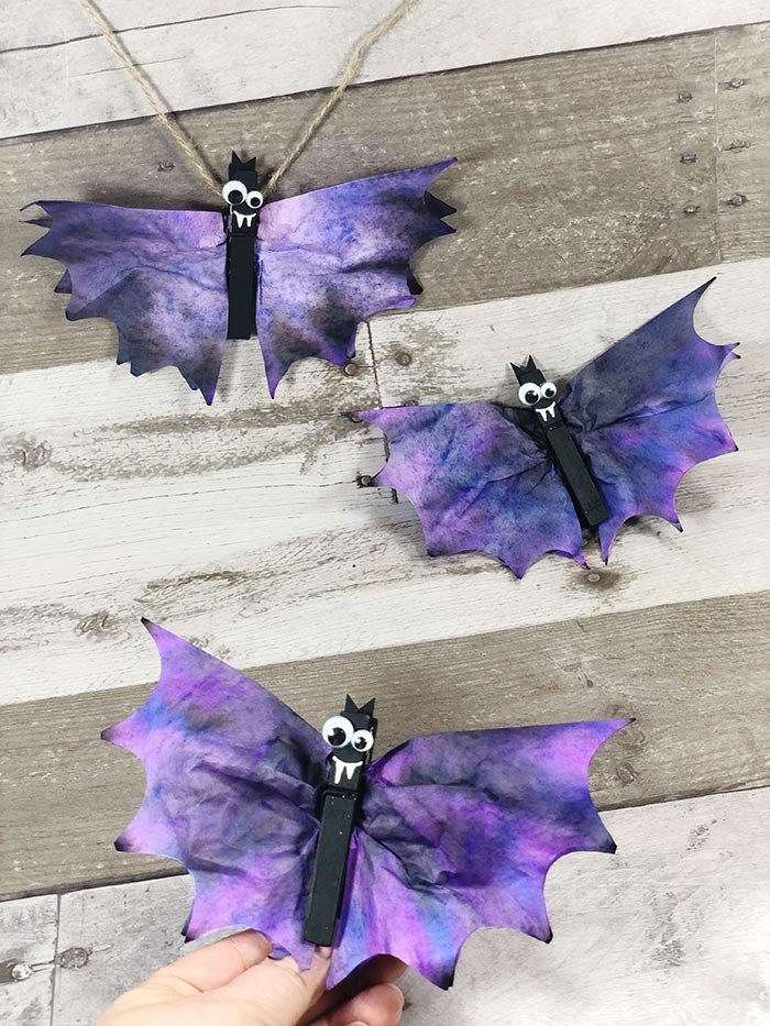 Coffee Filter Bat Craft