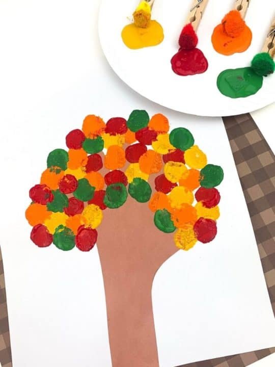 Colored Pom Pom Tree