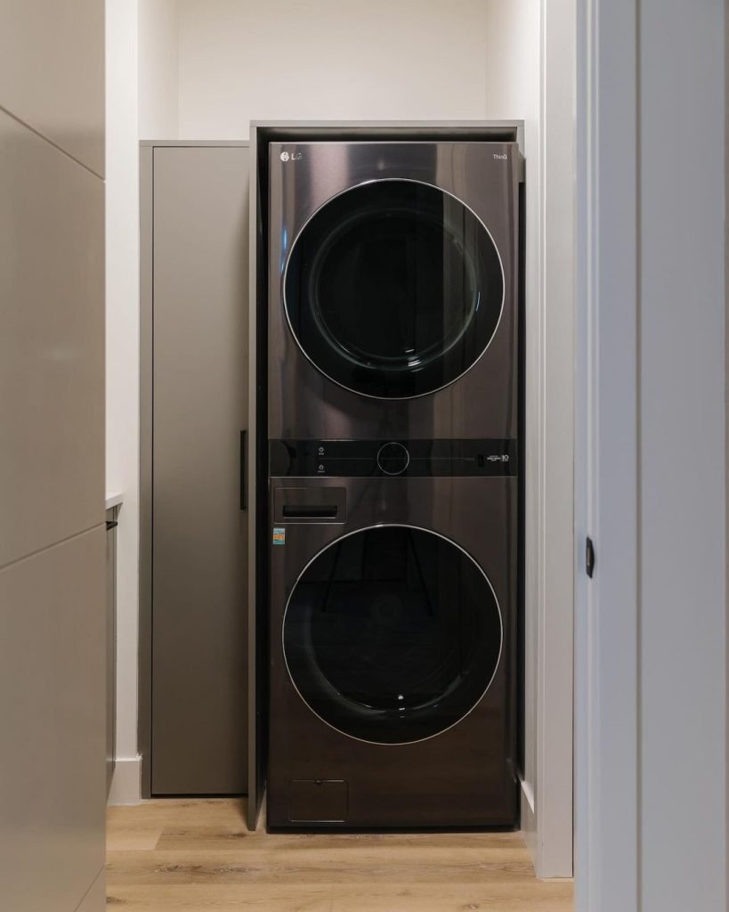 Compact Black Washer-Dryer Unit