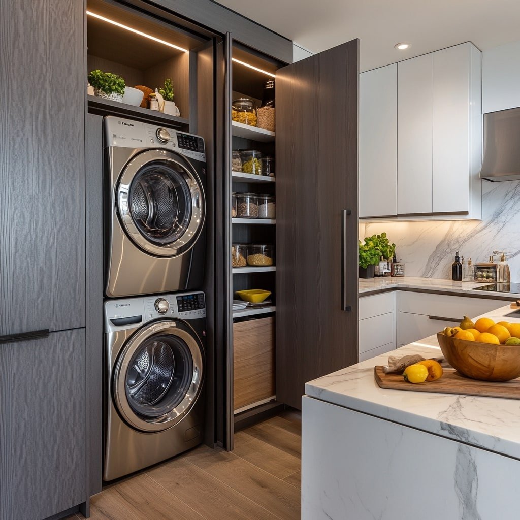 Concealed Kitchen Laundry Area