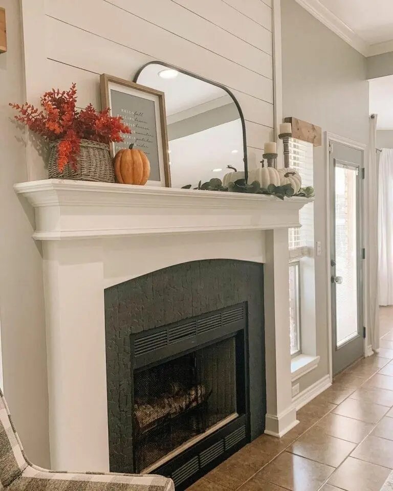 Contemporary Fall Mantel Design