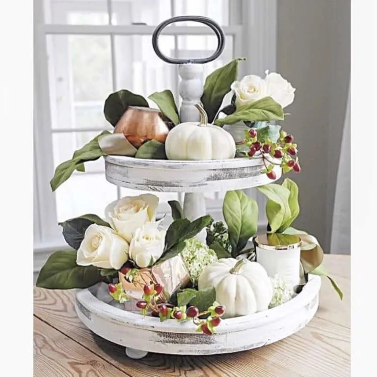 Cottage Floral Tray Décor