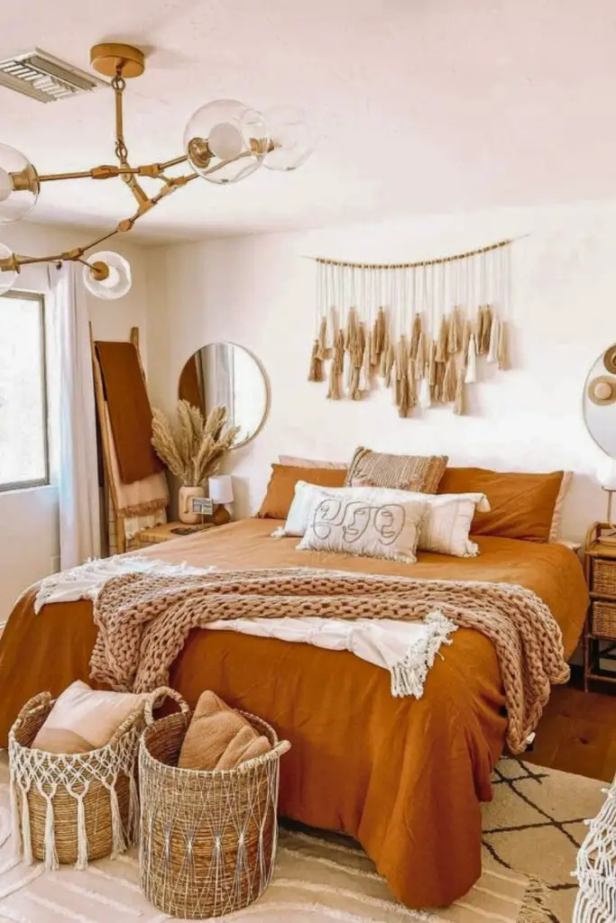 Cozy Boho Fall Bedroom Decor