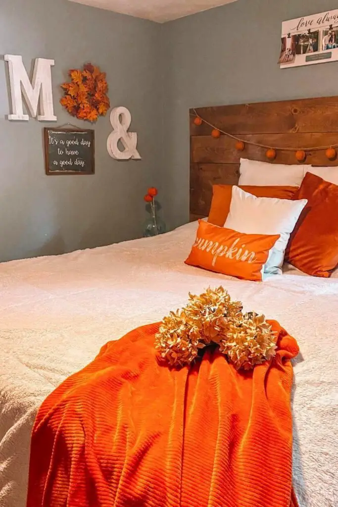 Cozy Rustic Pumpkin Bedroom