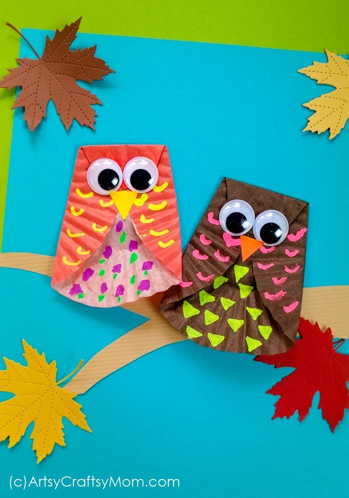 Cupcake Liner Owls