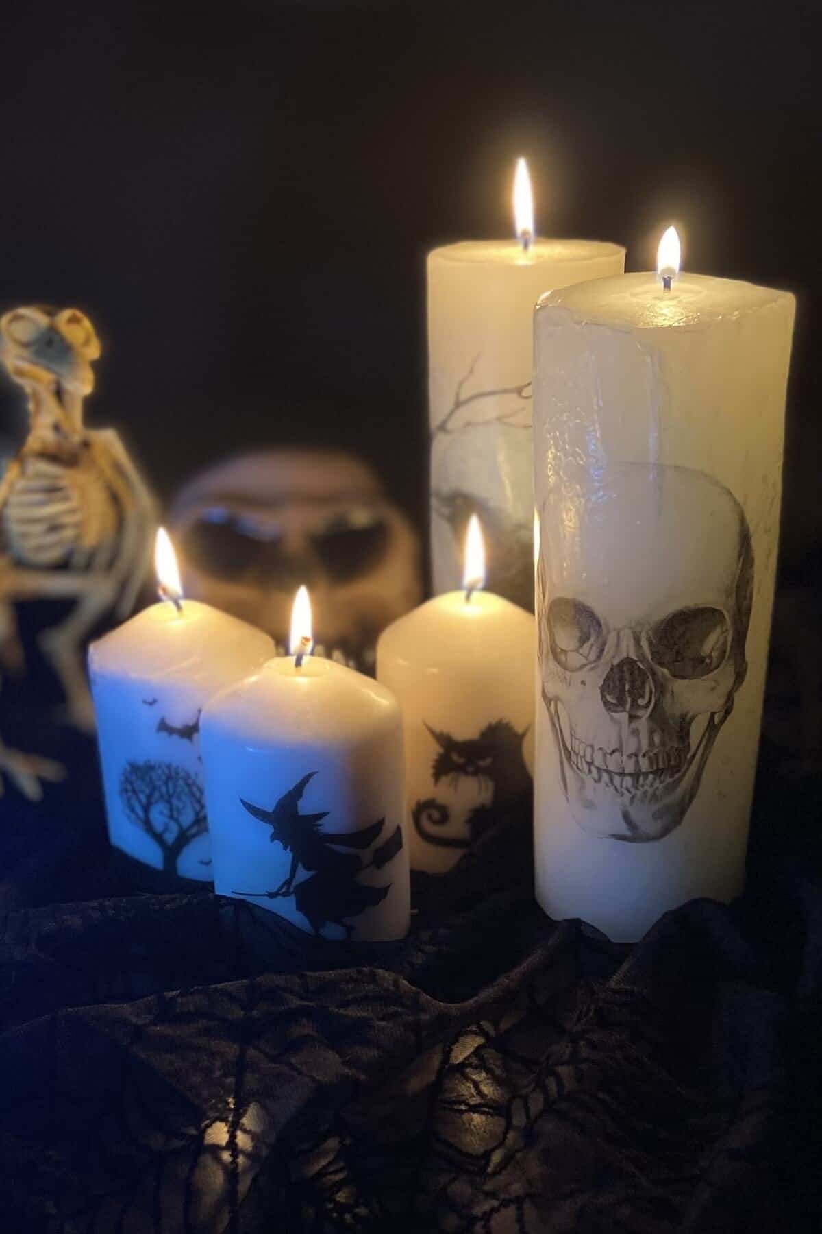Custom Spooky Candles