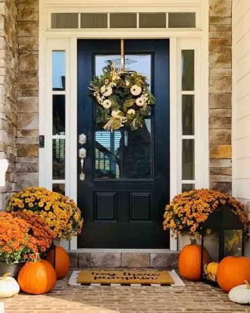 Decorating a Black Door