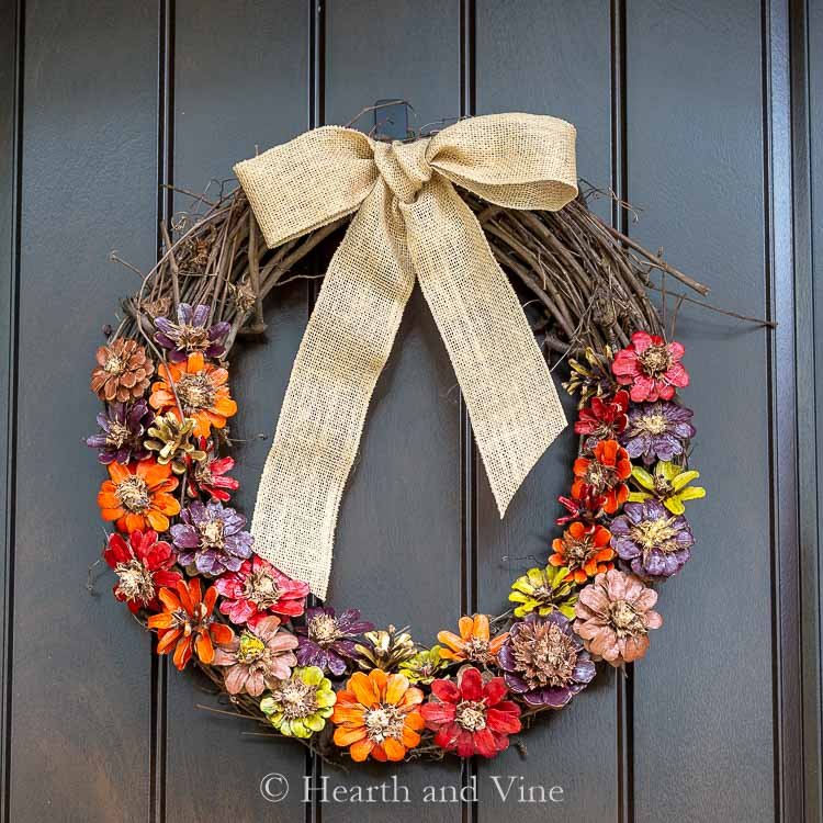 Decorative Pinecone Wreath