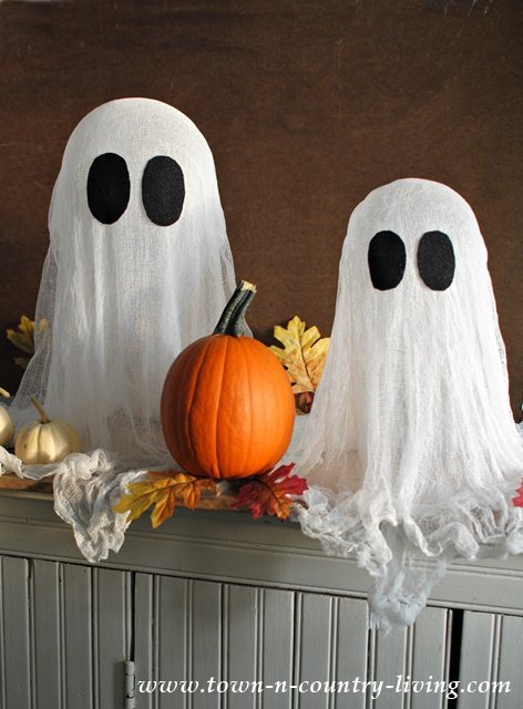 DIY Cheesecloth Ghosts