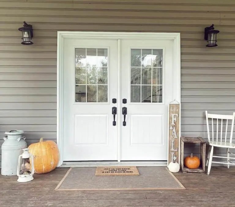 Double White Doors Entrance