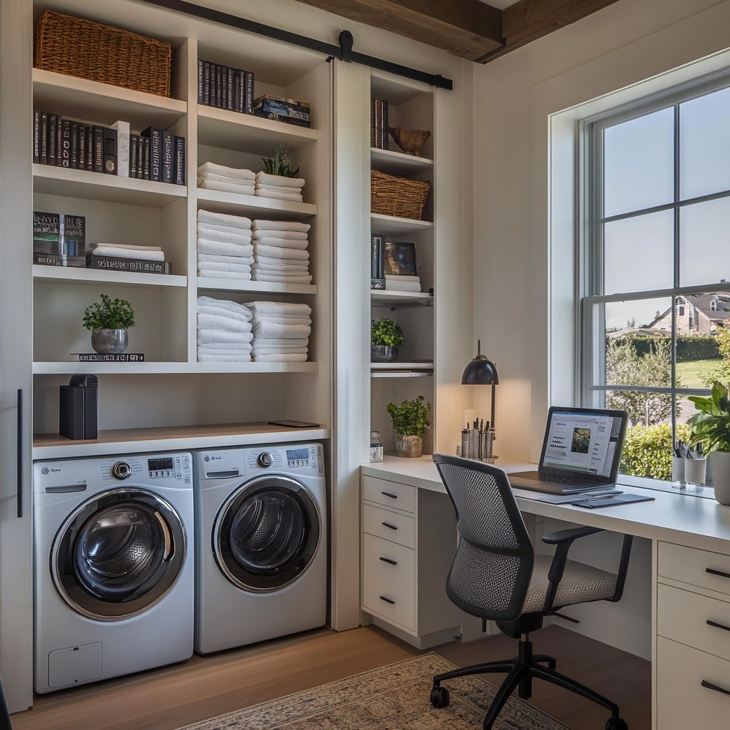 Dual-Purpose Office and Laundry