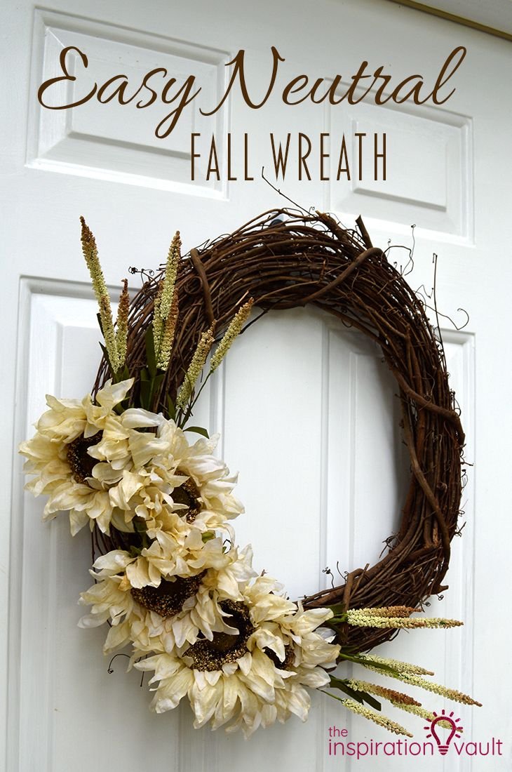 Elegant Neutral Fall Wreath