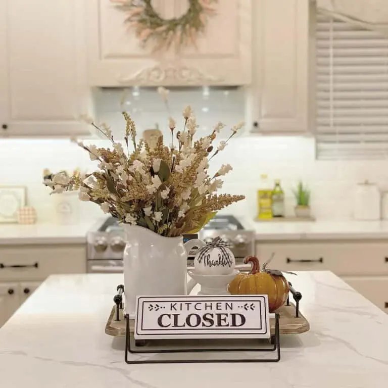Fall Arrangement on Countertop