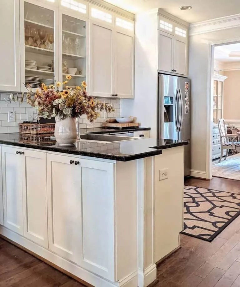 Fall Bouquet in White Kitchen