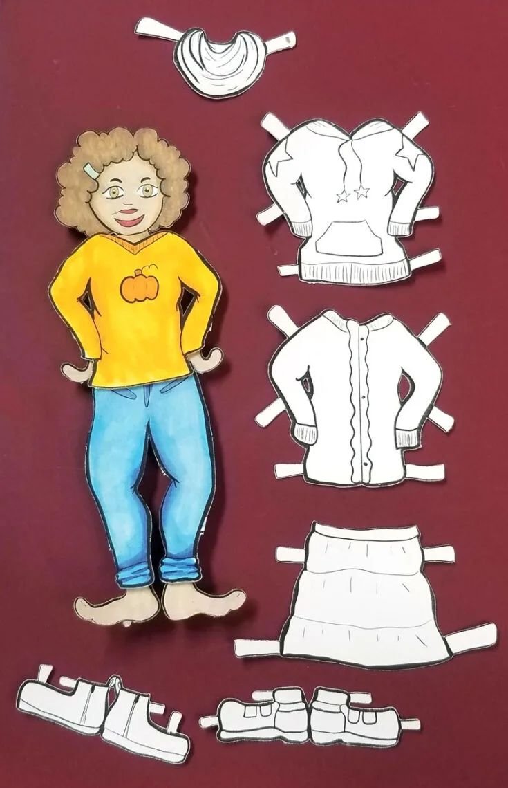 Fall Clothing Paper Dolls