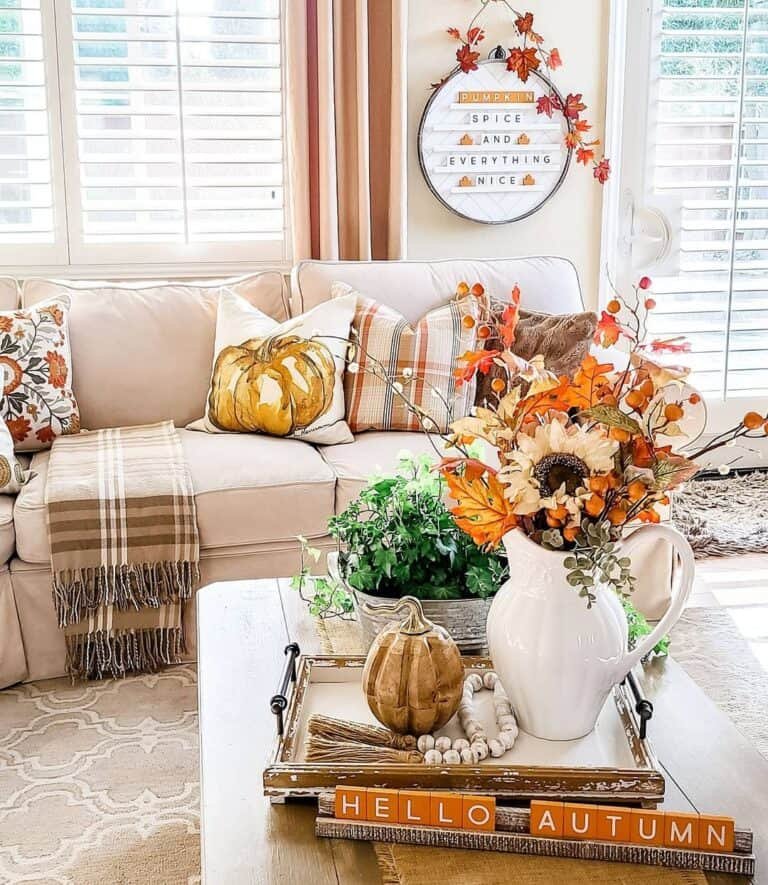 Fall Coffee Table Decor