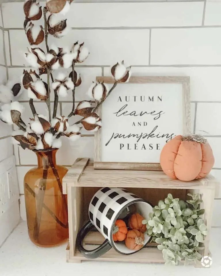 Fall Decor in Crate