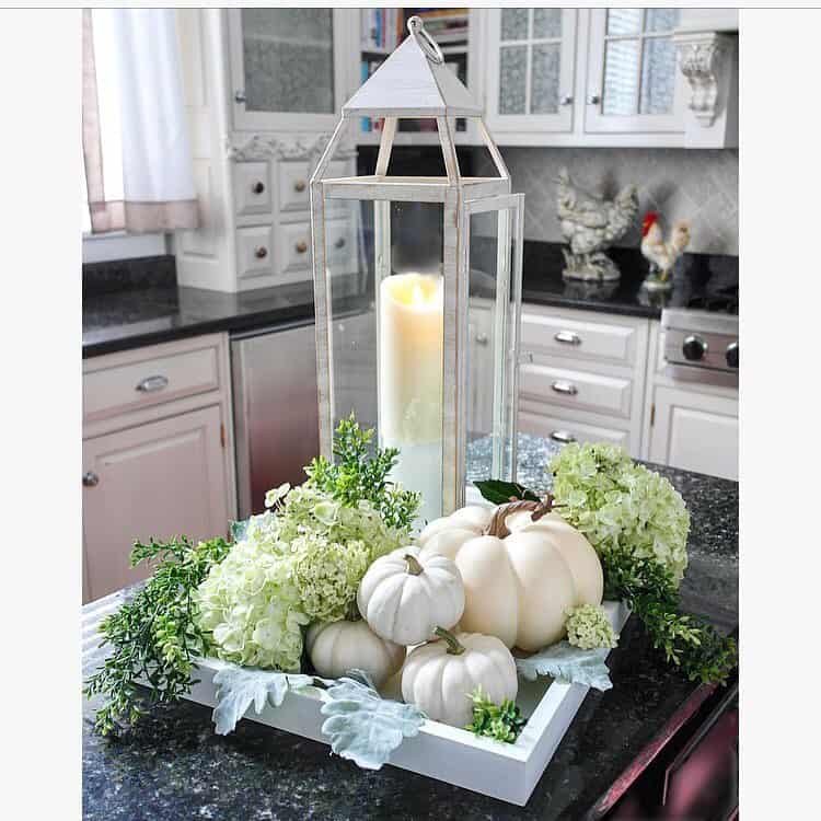 Fall Lantern Kitchen Centerpiece