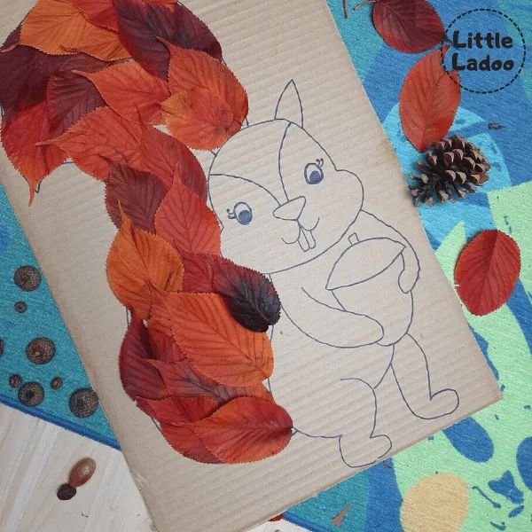 Fall Leaf Squirrel Craft