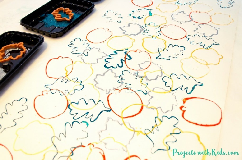 Fall Shape Stenciling Placemats