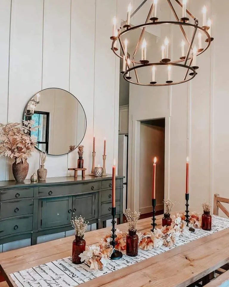 Fall Table Foliage Decor