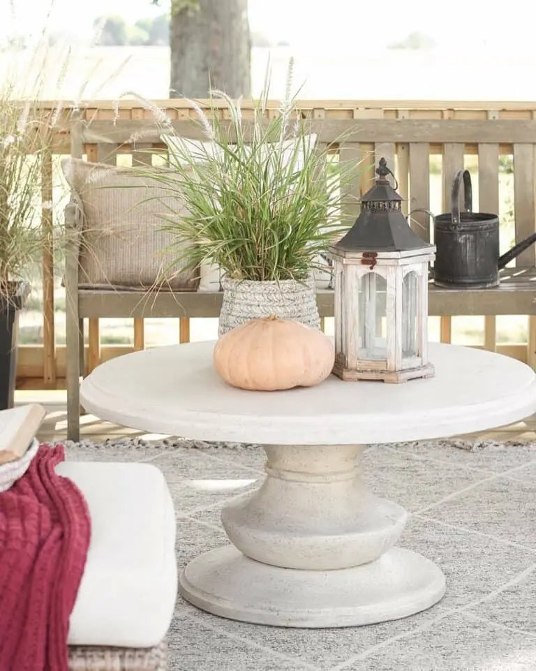 Fall Table Setup with Plants