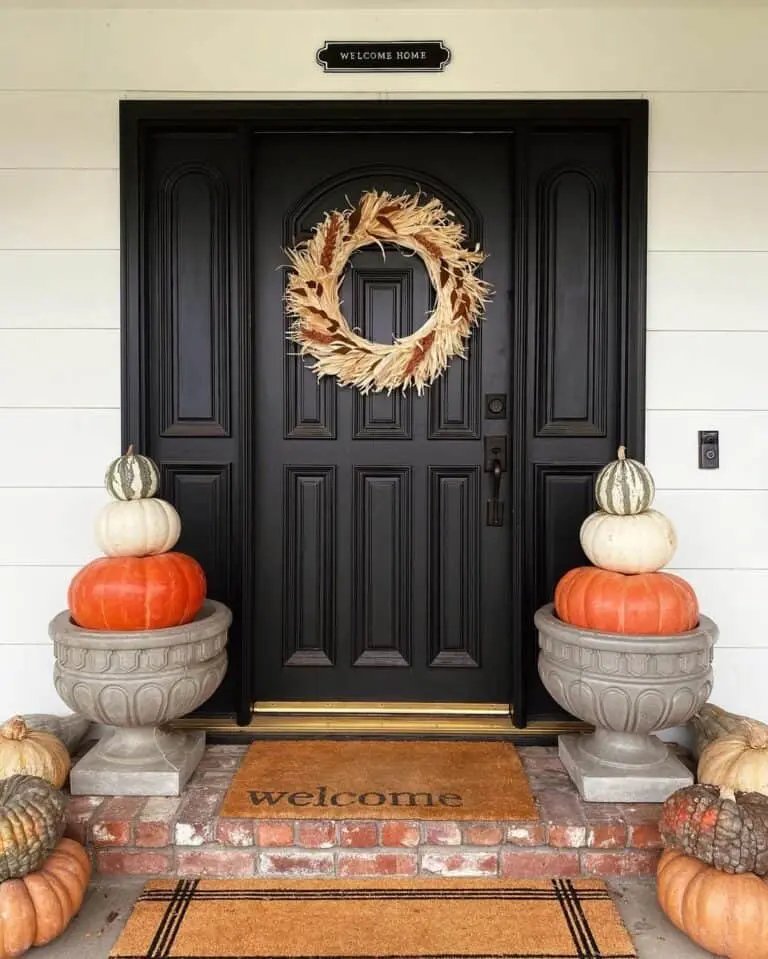Fall Wreaths for Black Doors
