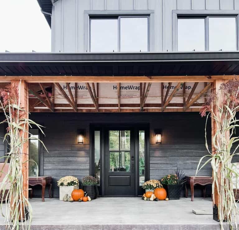 Farmhouse Porch with Flowers