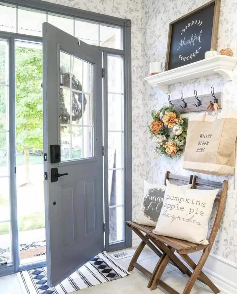 Grey Door with Sidelights