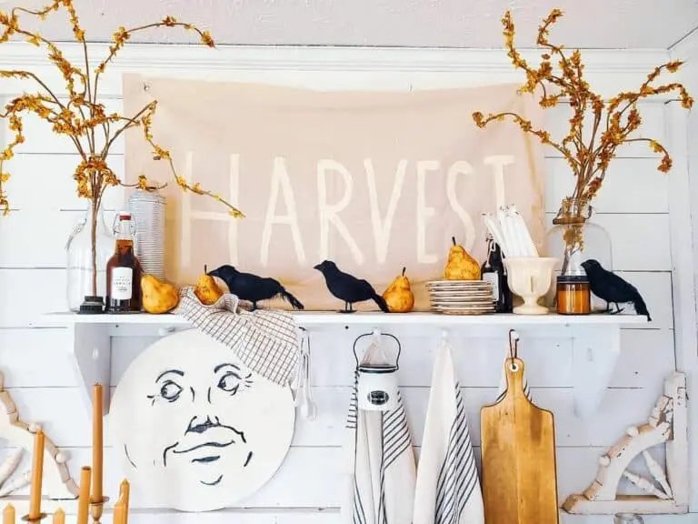 Halloween Crow Shelf Decor