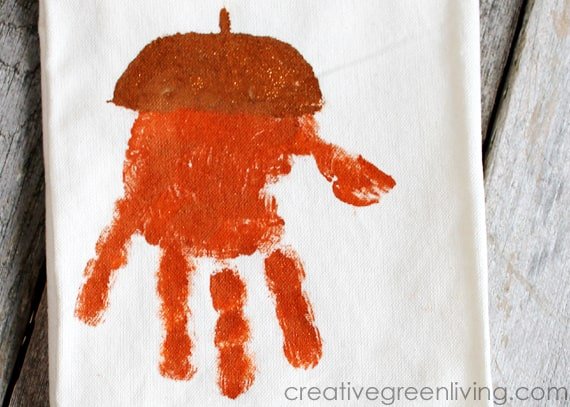 Handprint Acorn Towels