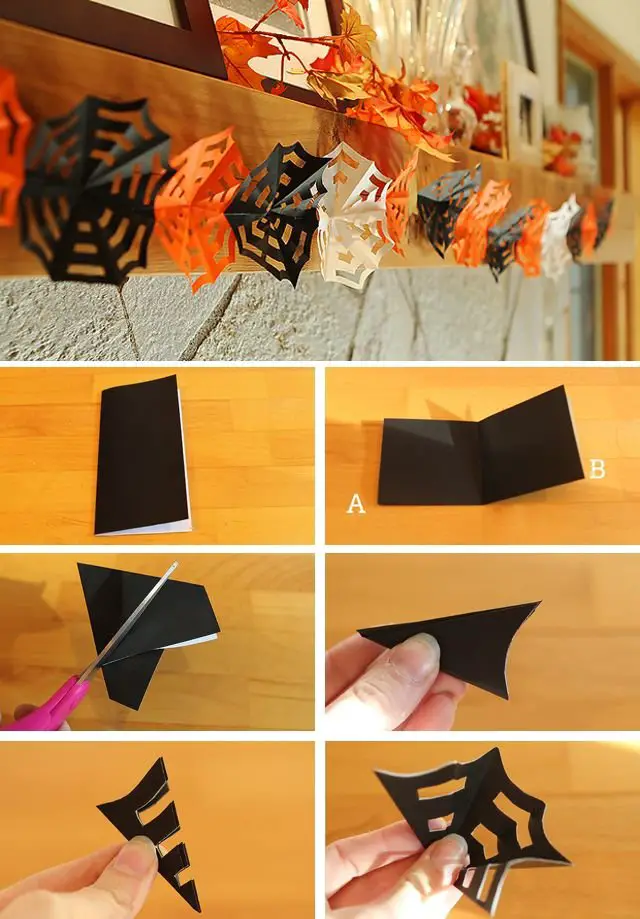 Kirigami Spiderweb Garland