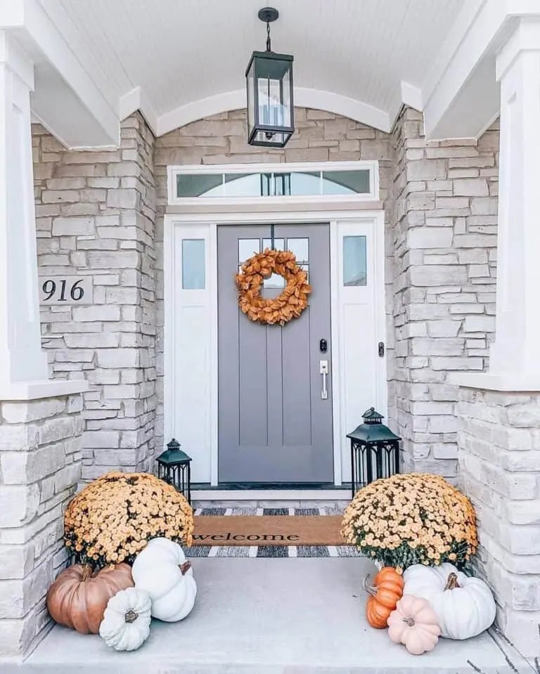 Lanterns for Fall Entryway