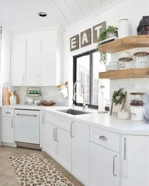 Light Wood Floating Shelves