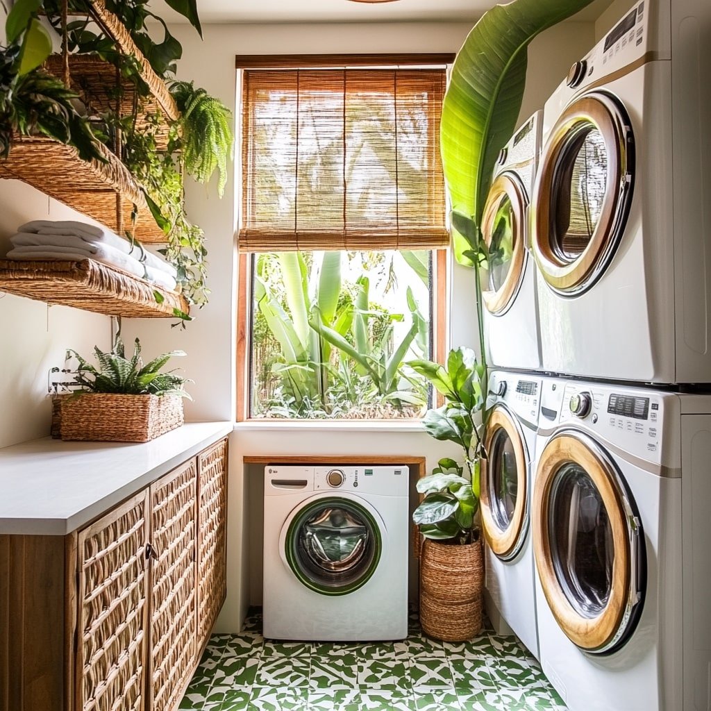 Lush Green Laundry Retreat