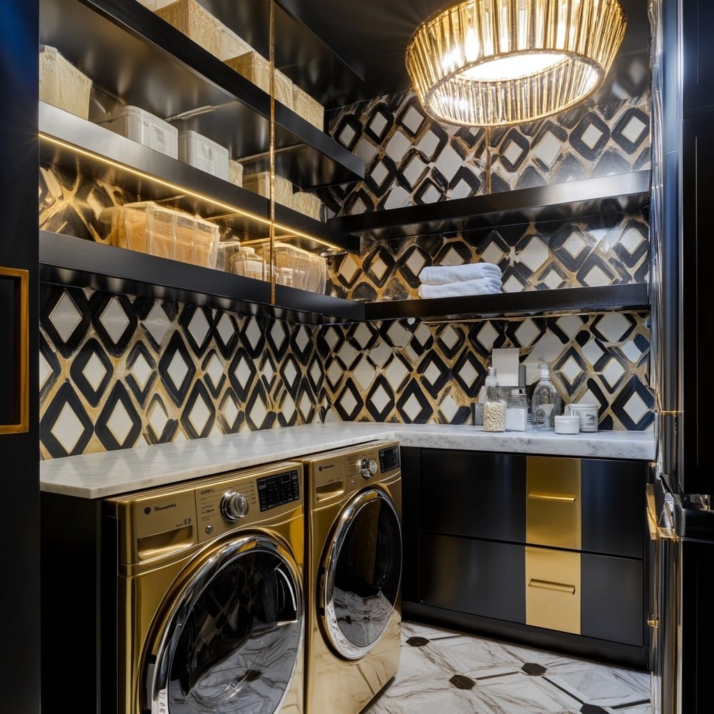 Luxurious Black and Gold Design
