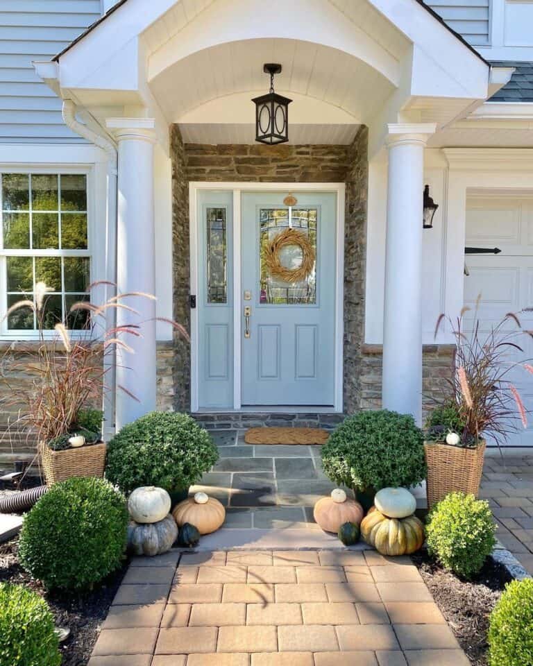 Multicolored Pumpkin Pathway
