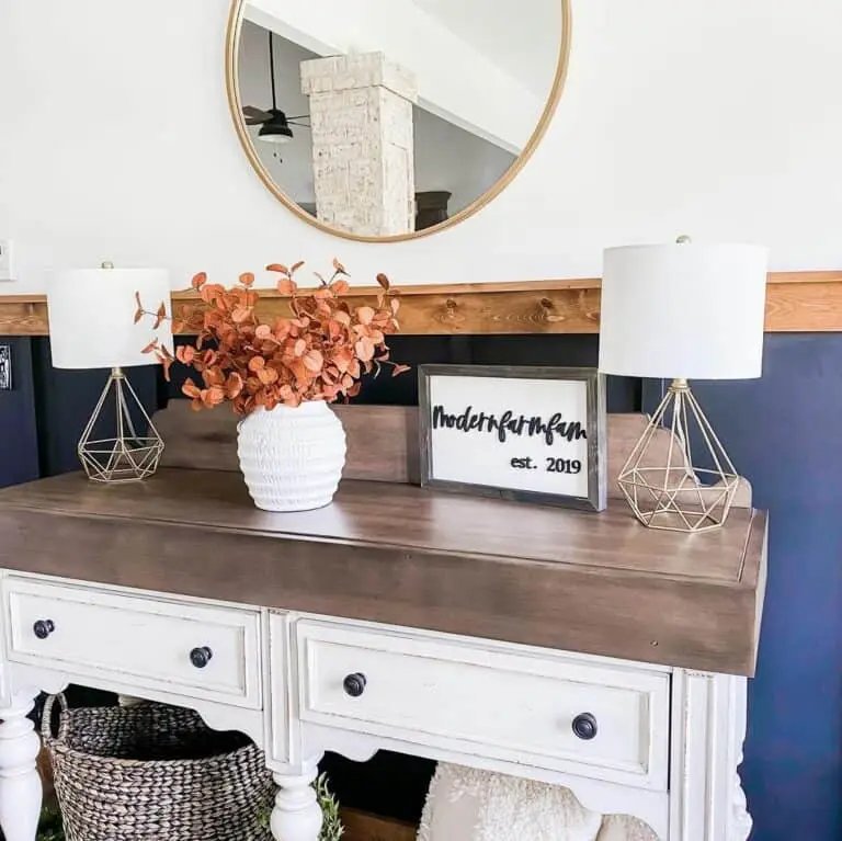 Navy Blue Accent Hallway