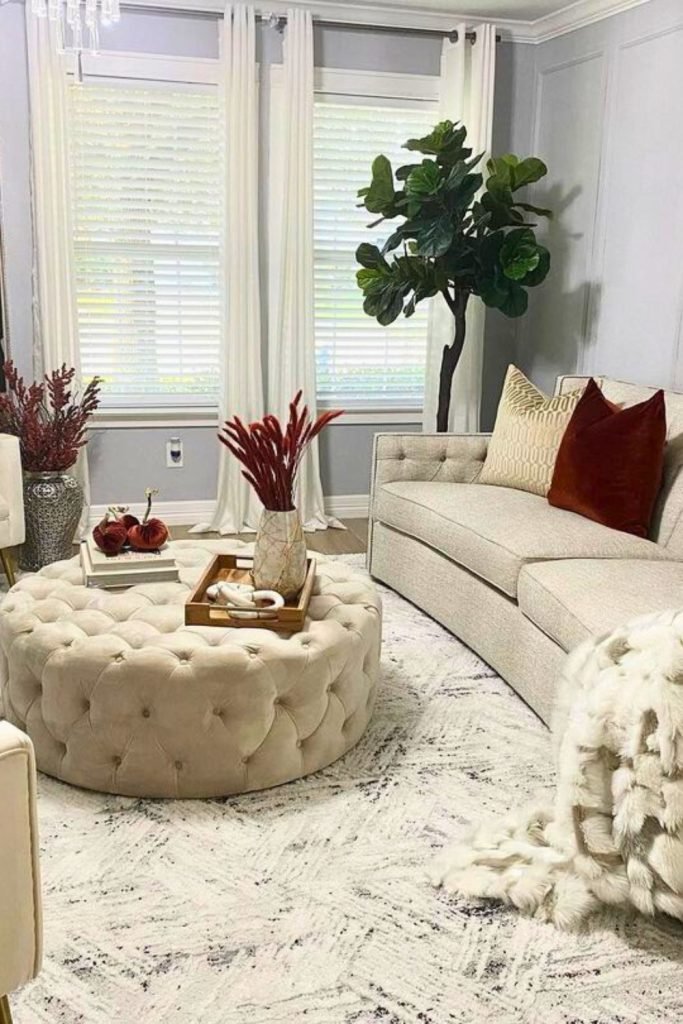Neutral Fall Living Room Decor