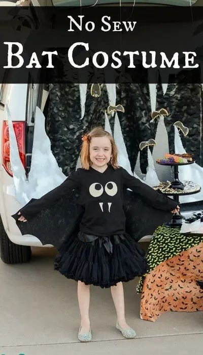 No Sew Bat Costume