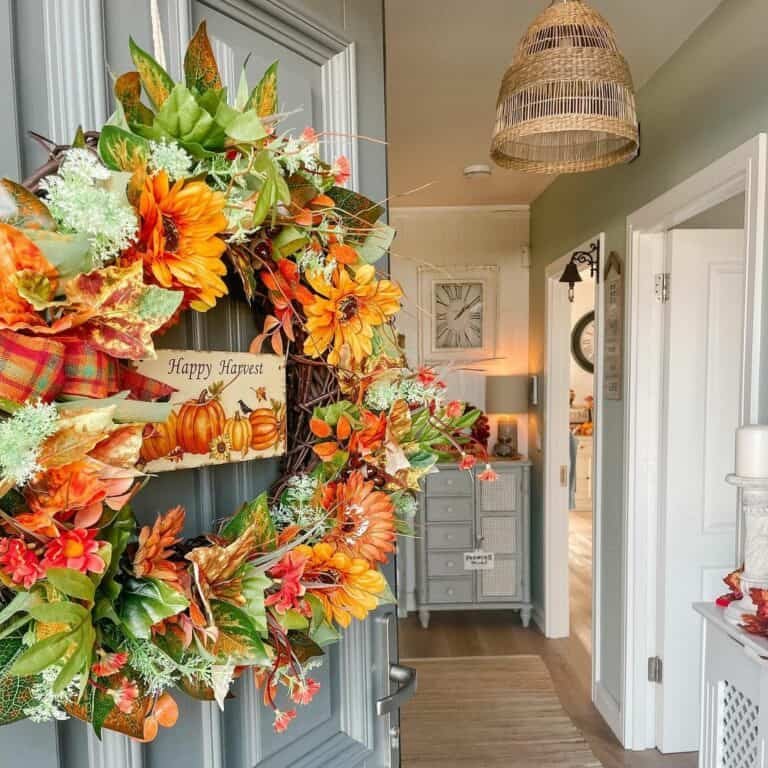Orange and Green Wreath