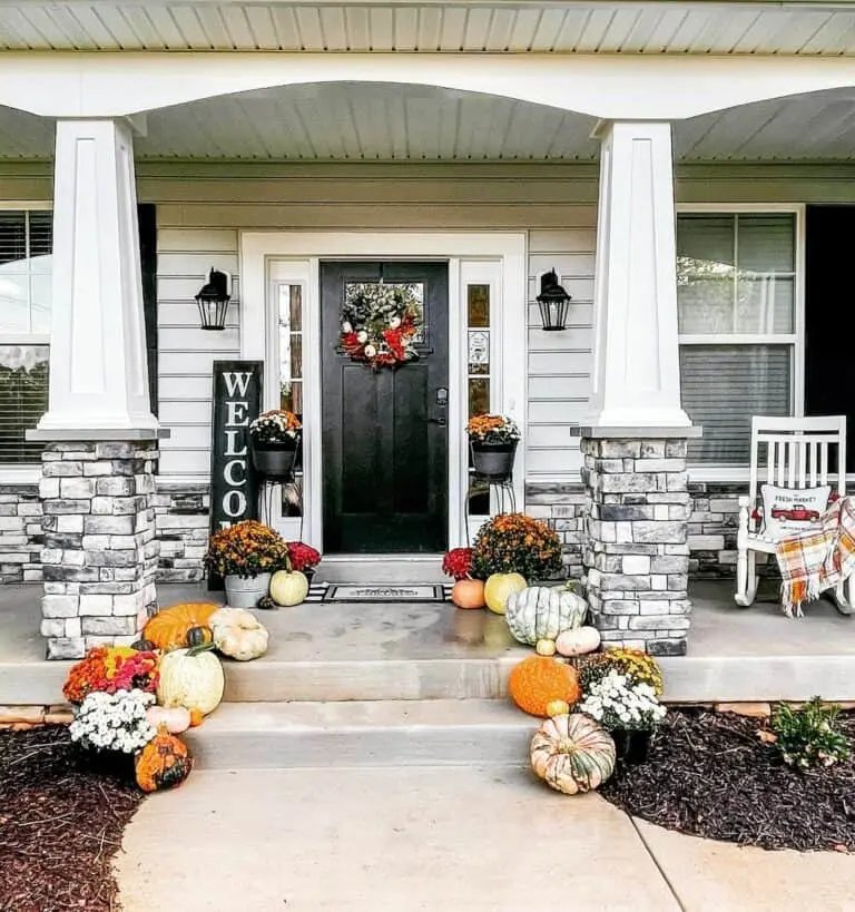 Orange and White Fall Décor