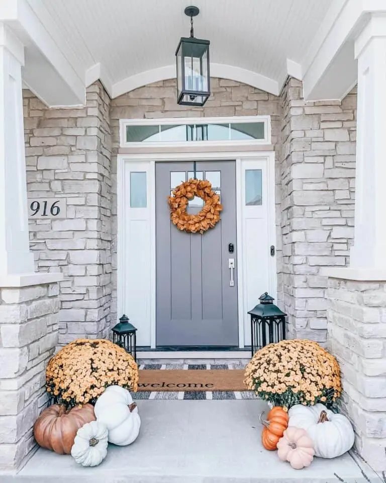 Orange and White Porch Ideas