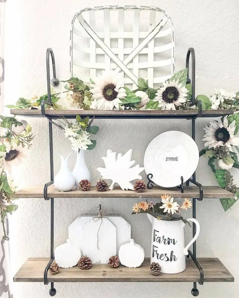 Pine Cones with White Dishware